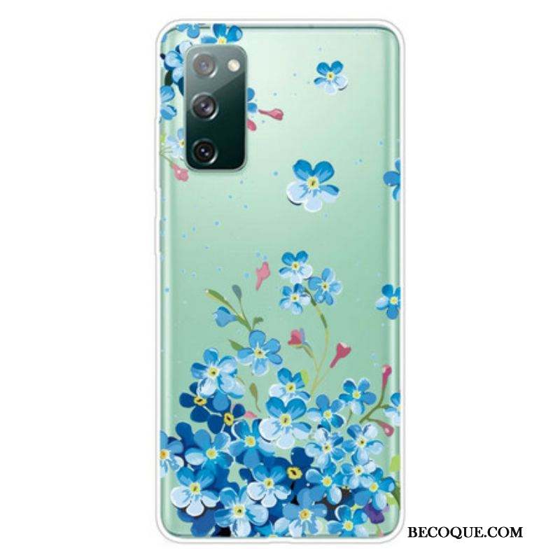 Coque Samsung Galaxy S20 FE Fleurs Bleues