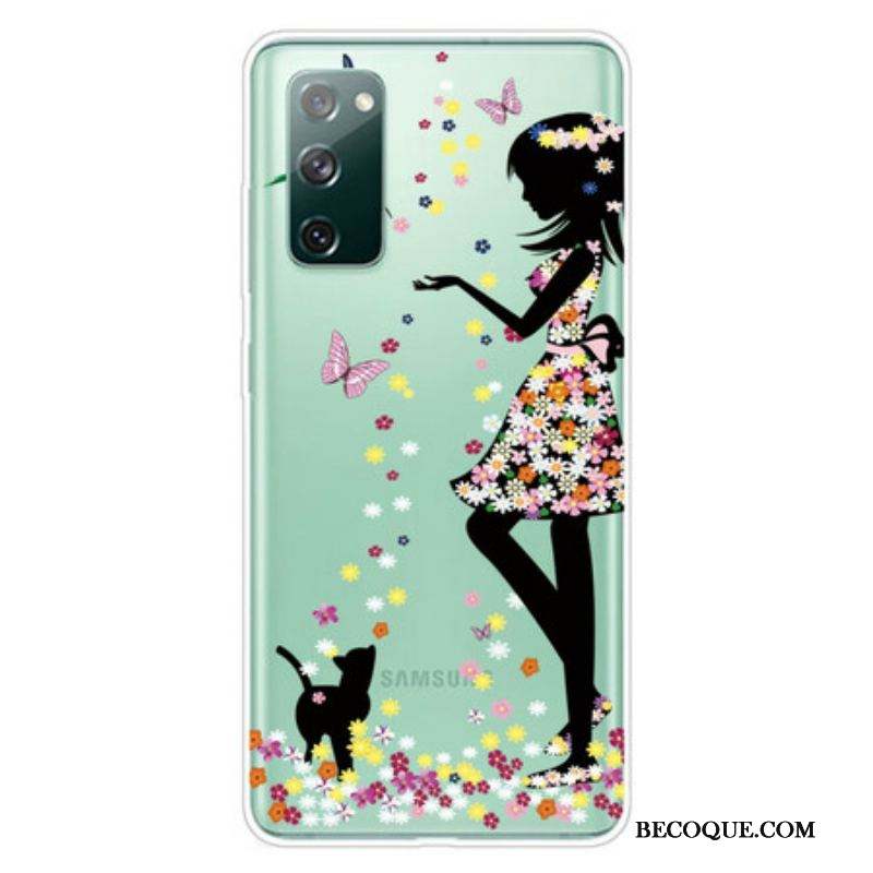 Coque Samsung Galaxy S20 FE Jolie Tête Fleurie