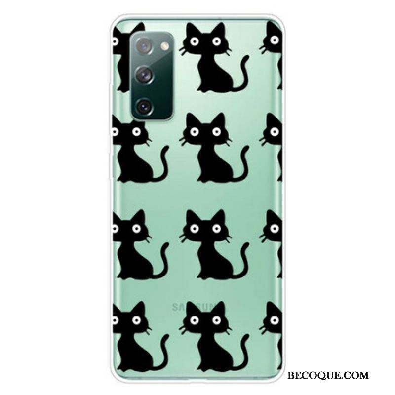 Coque Samsung Galaxy S20 FE Multiples Chats Noirs