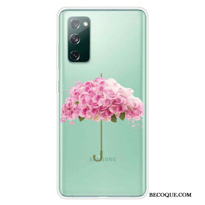 Coque Samsung Galaxy S20 FE Parapluie en Roses