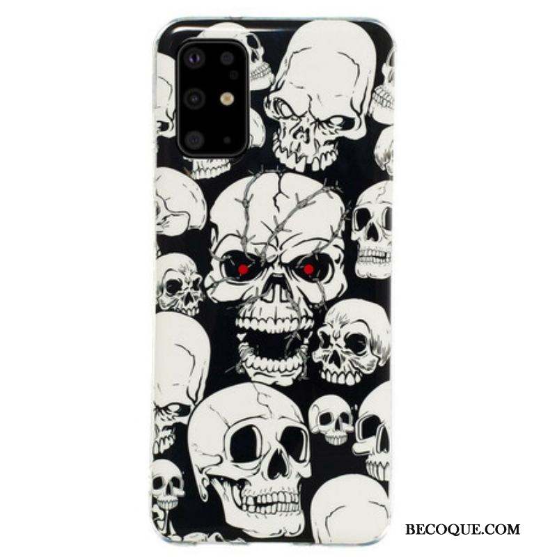 Coque Samsung Galaxy S20 Plus / S20 Plus 5G Têtes de Mort Fluorescente