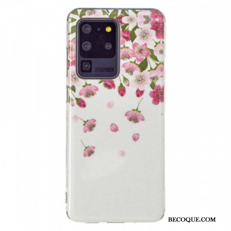 Coque Samsung Galaxy S20 Ultra Fleurs Fluorescente