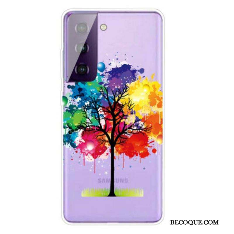 Coque Samsung Galaxy S21 5G Arbre Aquarelle