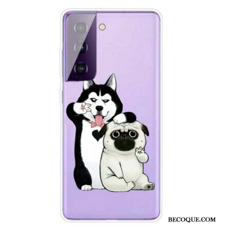 Coque Samsung Galaxy S21 5G Drôles de Chiens