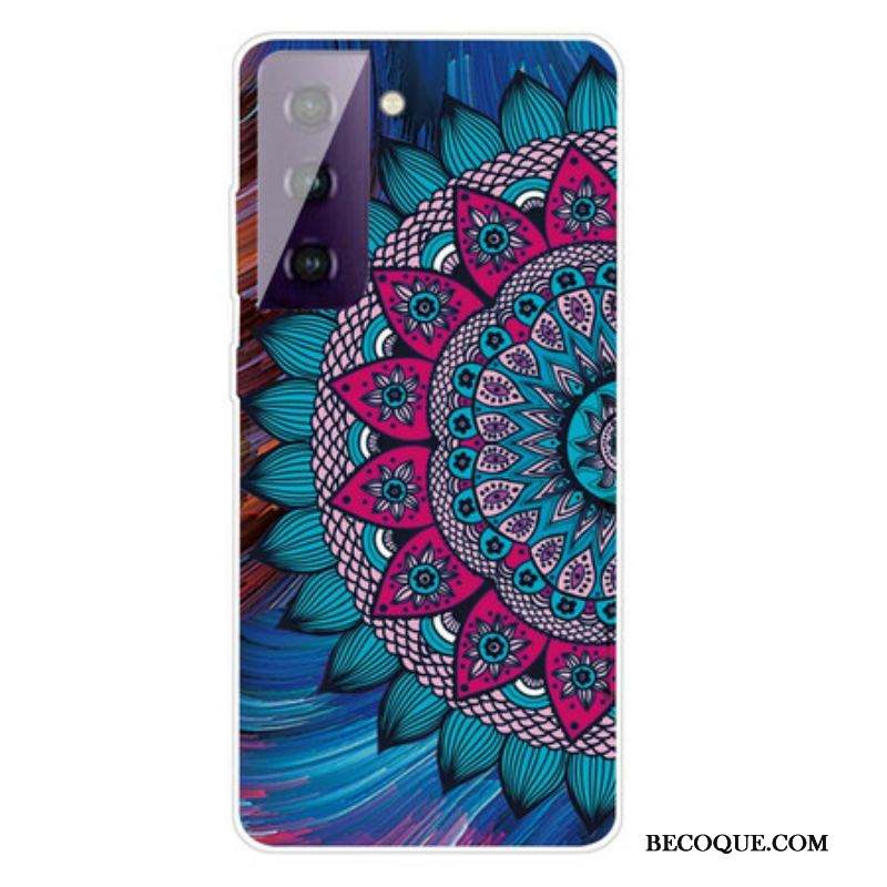 Coque Samsung Galaxy S21 5G Mandala Coloré