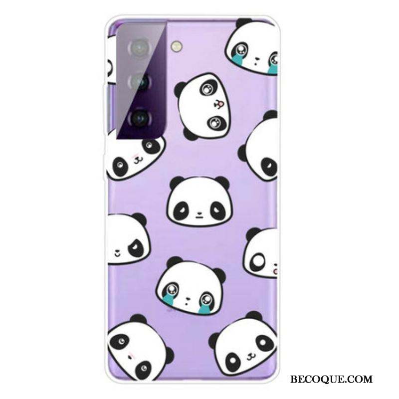 Coque Samsung Galaxy S21 5G Pandas Sentimentaux