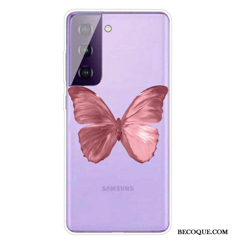 Coque Samsung Galaxy S21 5G Papillons Sauvages