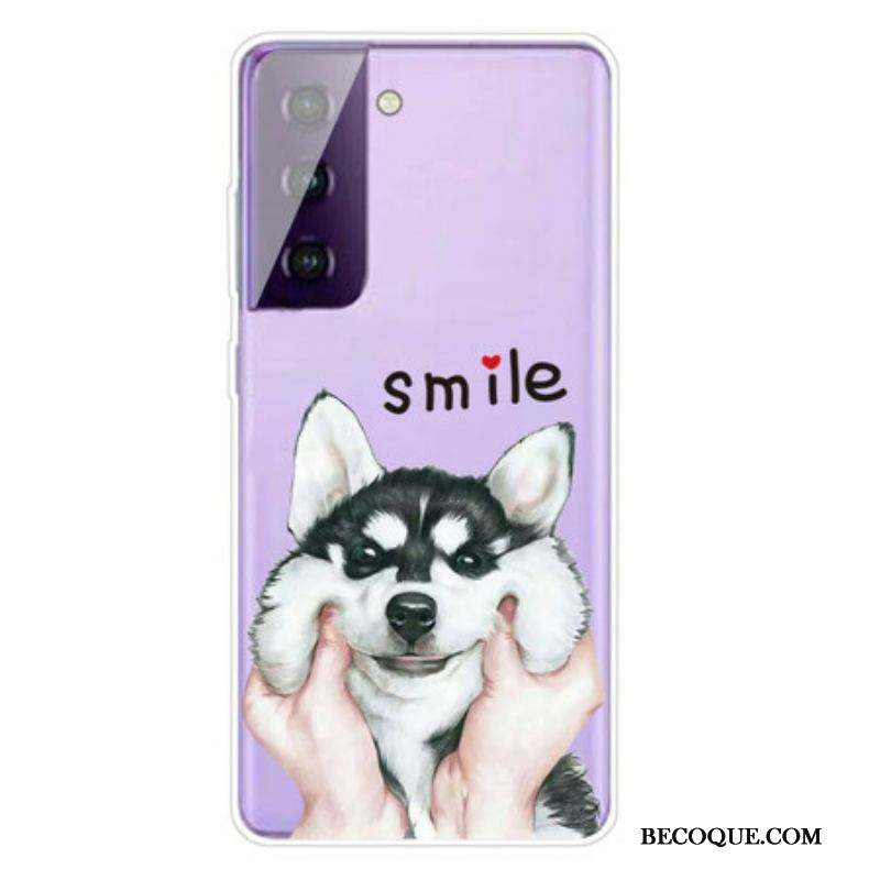 Coque Samsung Galaxy S21 5G Smile Dog