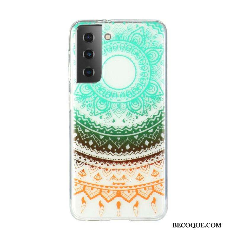 Coque Samsung Galaxy S21 5G Transparente Fleur Mandala