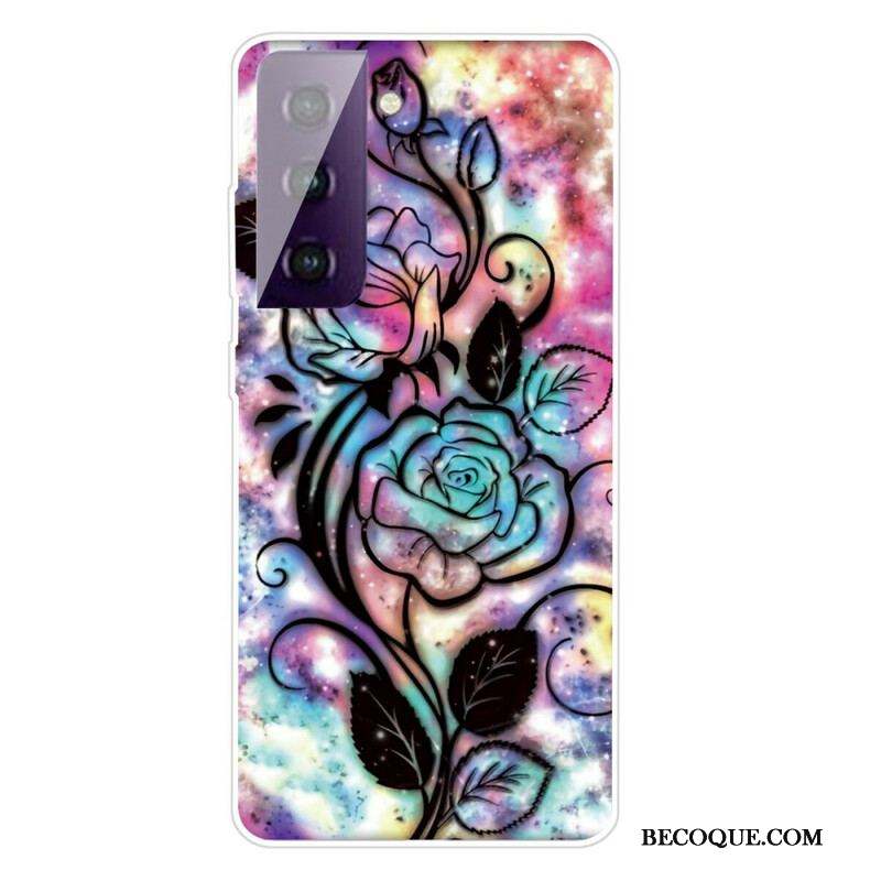 Coque Samsung Galaxy S21 FE Fleurs Graphiques