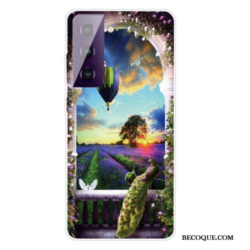 Coque Samsung Galaxy S21 FE Flexible Montgolfière