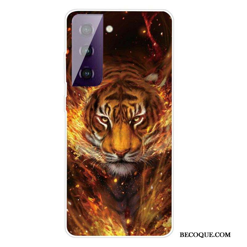 Coque Samsung Galaxy S21 FE Flexible Tigre