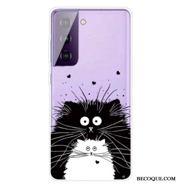 Coque Samsung Galaxy S21 FE Regarde les Chats