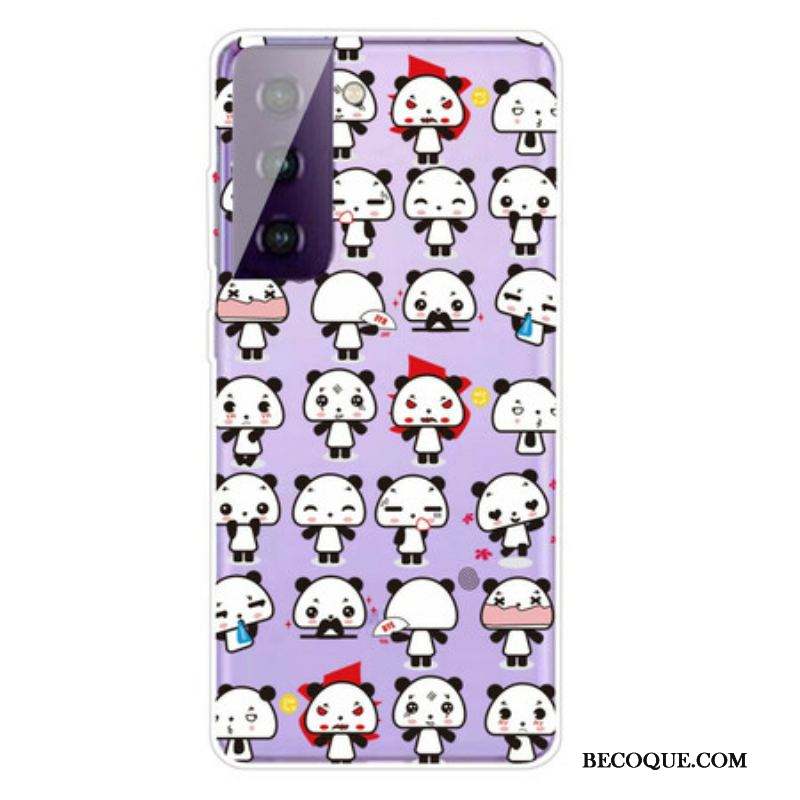 Coque Samsung Galaxy S21 FE Transparente Funny Pandas