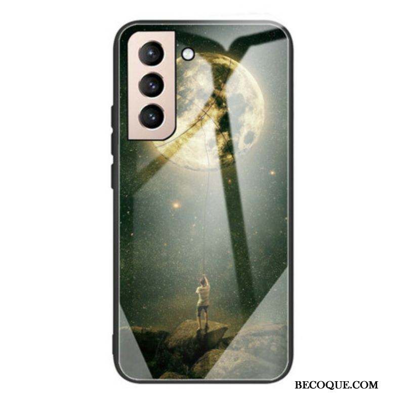 Coque Samsung Galaxy S21 FE Verre Trempé Homme à la Lune