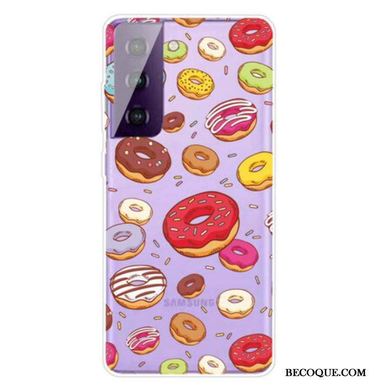 Coque Samsung Galaxy S21 FE love Donuts