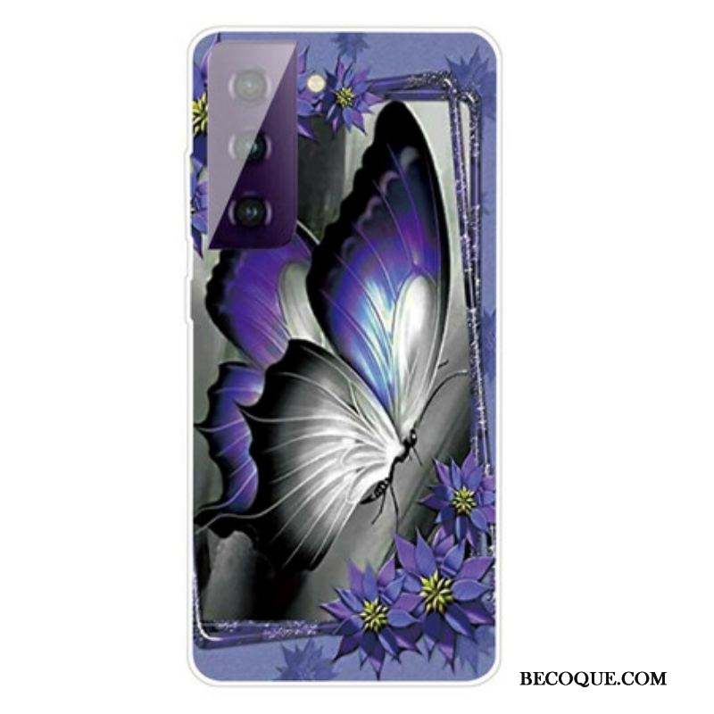 Coque Samsung Galaxy S21 Plus 5G Papillon Royal