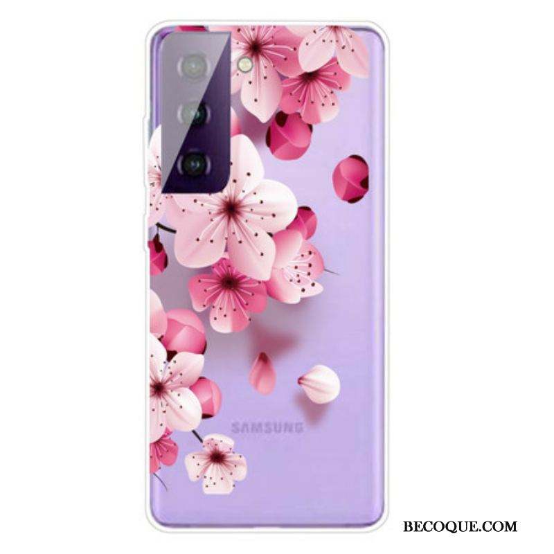 Coque Samsung Galaxy S21 Plus 5G Petites Fleurs Roses