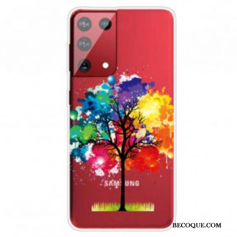 Coque Samsung Galaxy S21 Ultra 5G Arbre Aquarelle