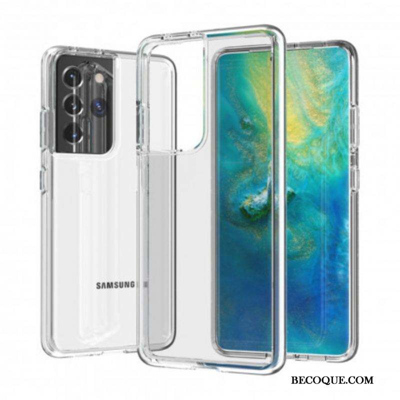 Coque Samsung Galaxy S21 Ultra 5G Colorée Transparente