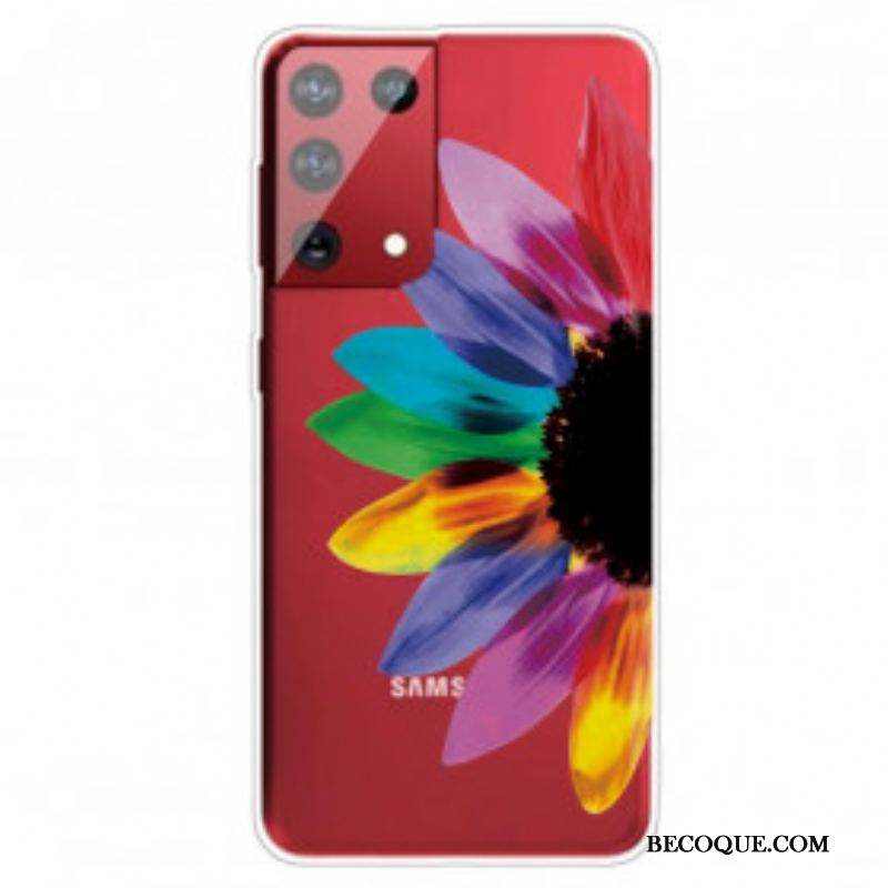 Coque Samsung Galaxy S21 Ultra 5G Fleur Colorée