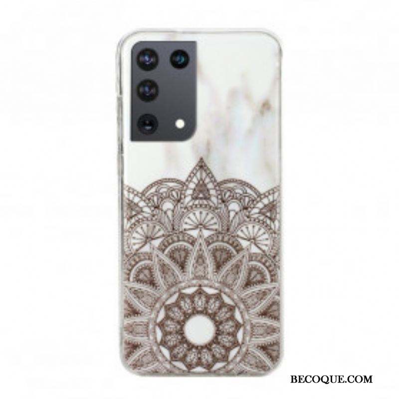 Coque Samsung Galaxy S21 Ultra 5G Mandala Marbré