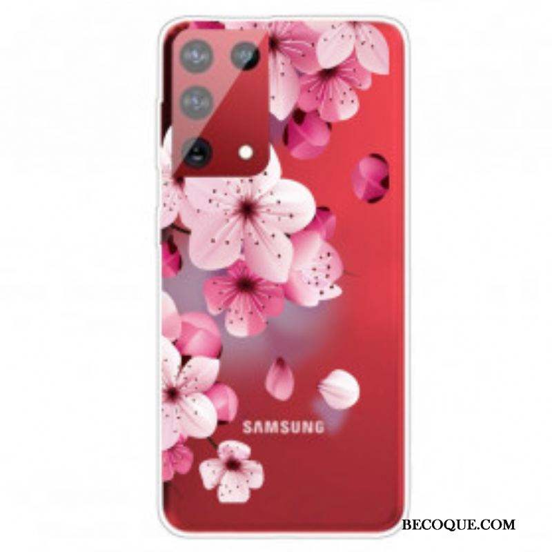 Coque Samsung Galaxy S21 Ultra 5G Petites Fleurs Roses