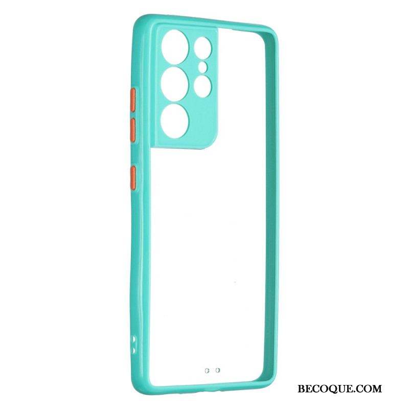 Coque Samsung Galaxy S21 Ultra 5G Transparente Contour Coloré