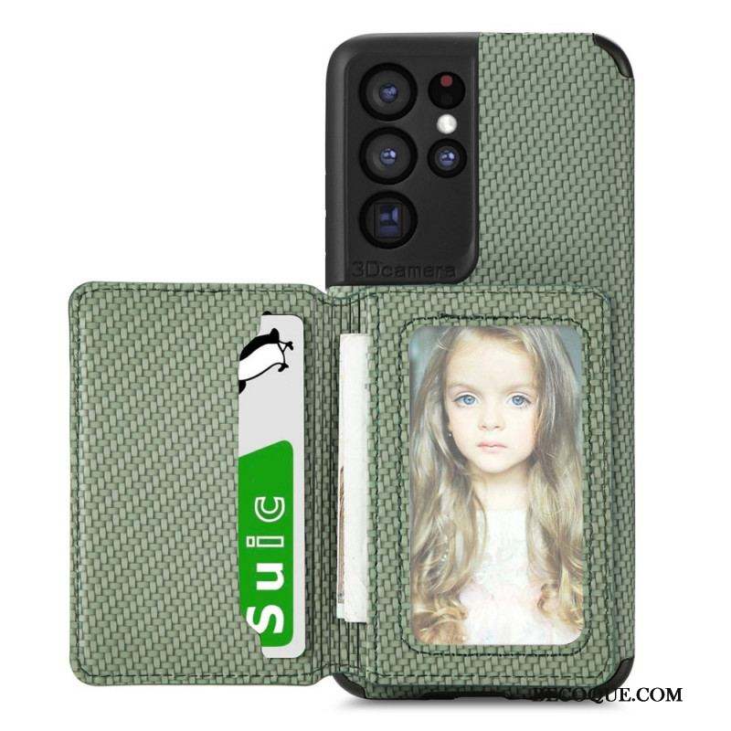 Coque Samsung Galaxy S21 Ultra RFID Porte-Cartes Support