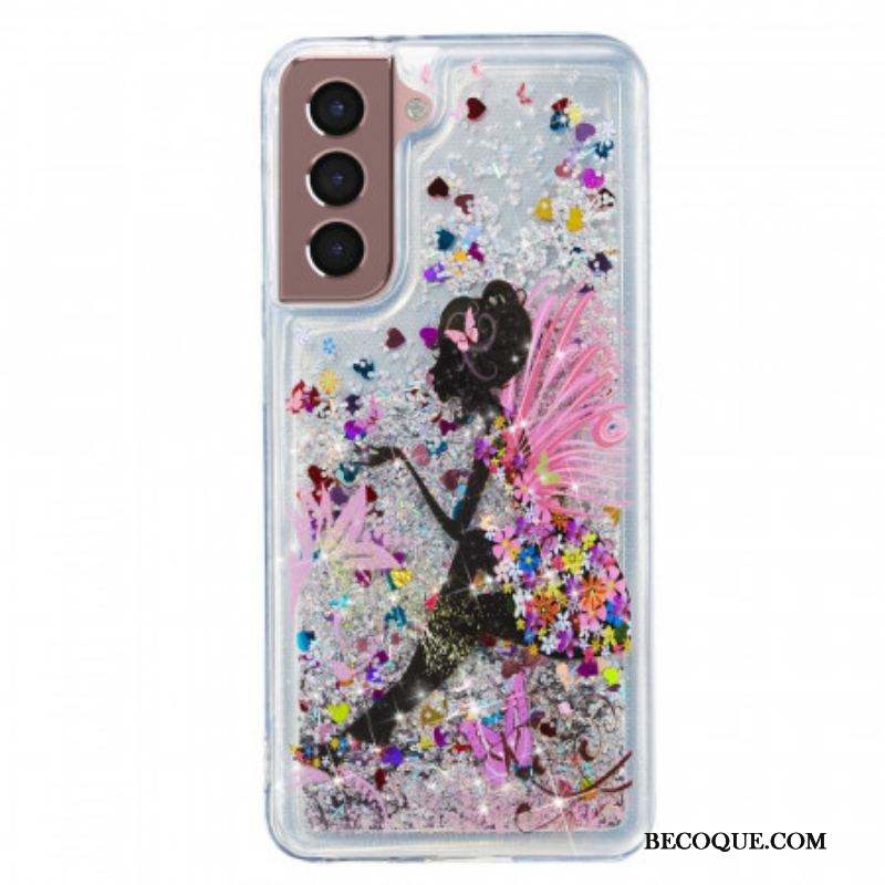 Coque Samsung Galaxy S22 5G Fée Paillettes