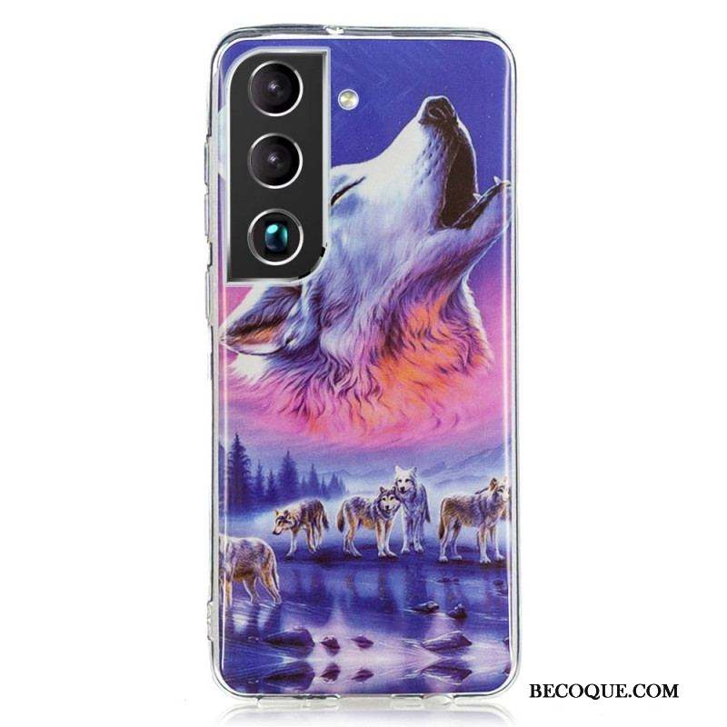 Coque Samsung Galaxy S22 5G Loup Fluorescente