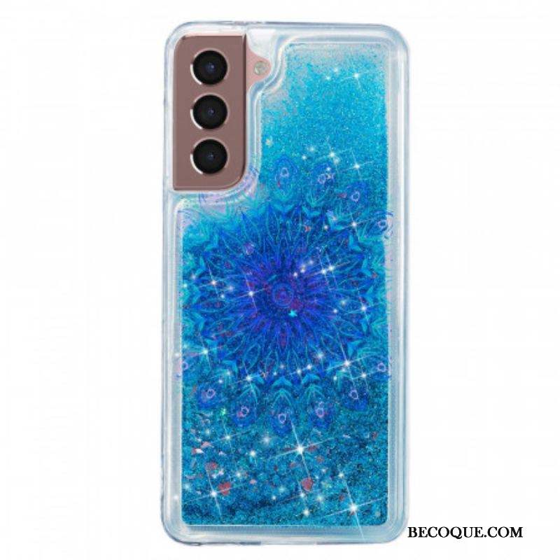 Coque Samsung Galaxy S22 5G Mandala Paillettes