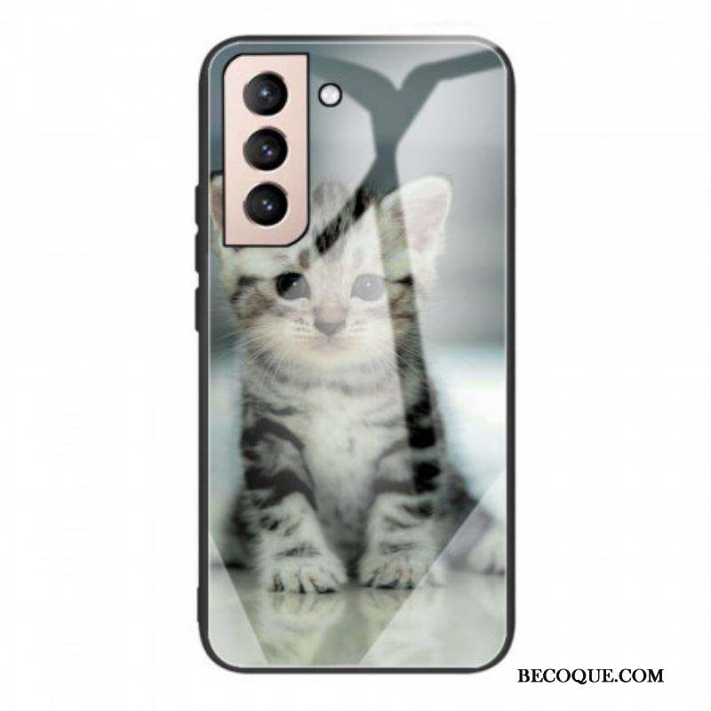 Coque Samsung Galaxy S22 5G Verre Trempé Chaton