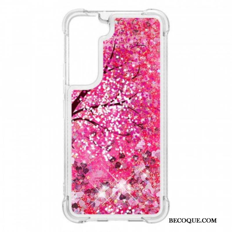 Coque Samsung Galaxy S22 Plus 5G Arbre Paillettes