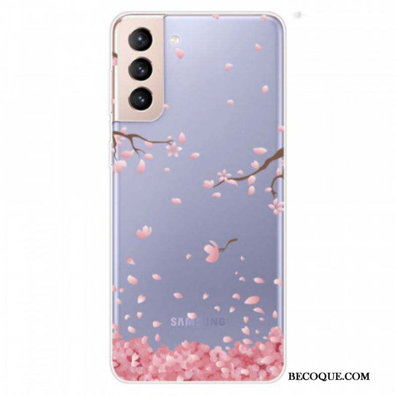 Coque Samsung Galaxy S22 Plus 5G Branches à Fleurs