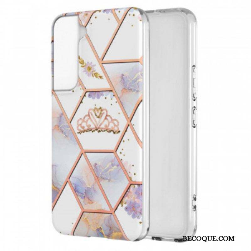 Coque Samsung Galaxy S22 Plus 5G Marbrée Couronne