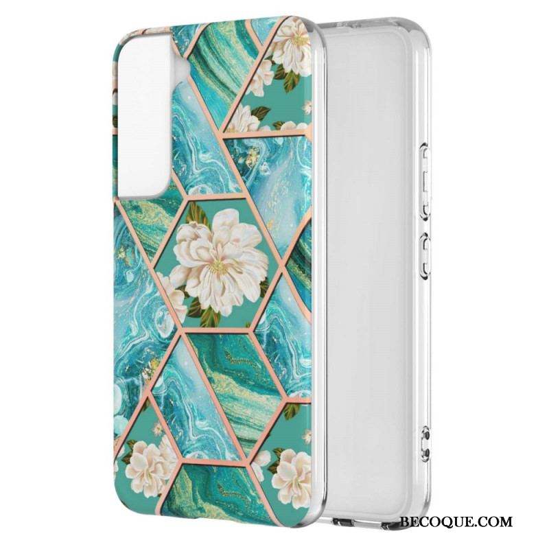 Coque Samsung Galaxy S22 Plus 5G Marbrée Florale