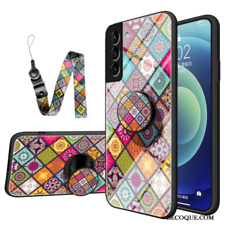 Coque Samsung Galaxy S22 Plus 5G Support Magnétique Patchwork