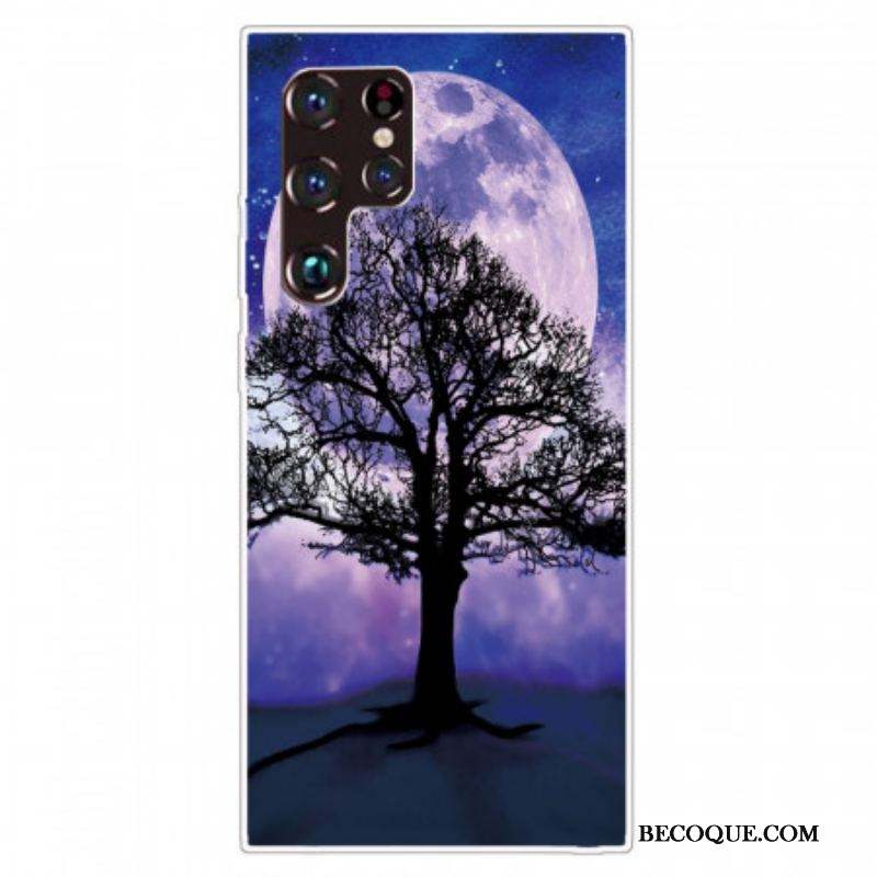 Coque Samsung Galaxy S22 Ultra 5G Arbre et Lune