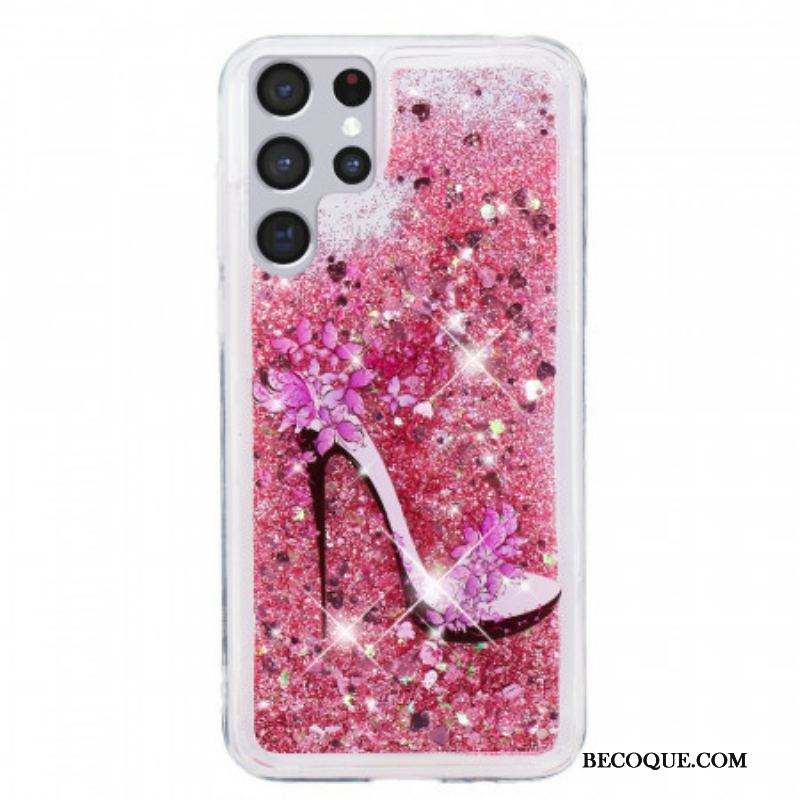 Coque Samsung Galaxy S22 Ultra 5G Escarpin Paillettes