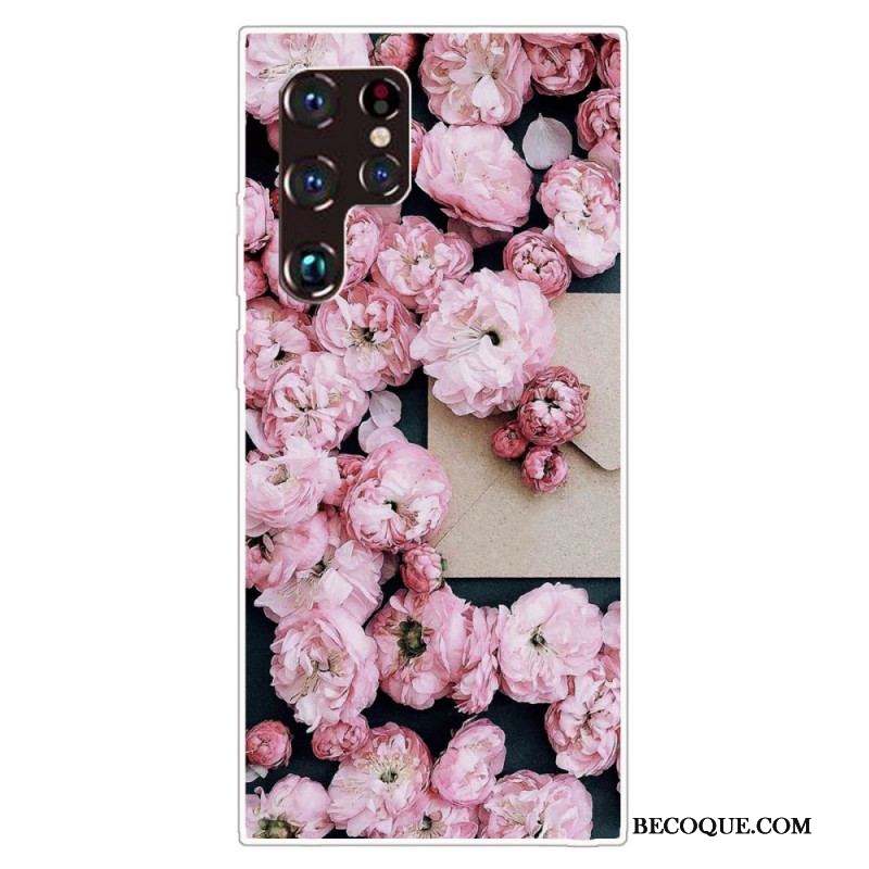 Coque Samsung Galaxy S22 Ultra 5G Fleurs Roses