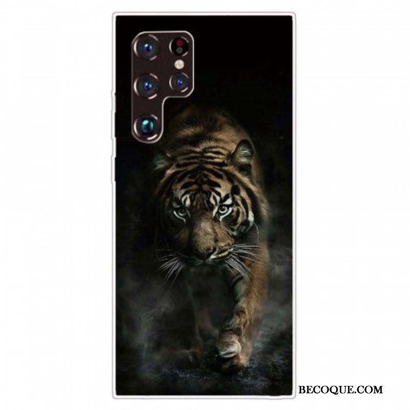 Coque Samsung Galaxy S22 Ultra 5G Flexible Tigre