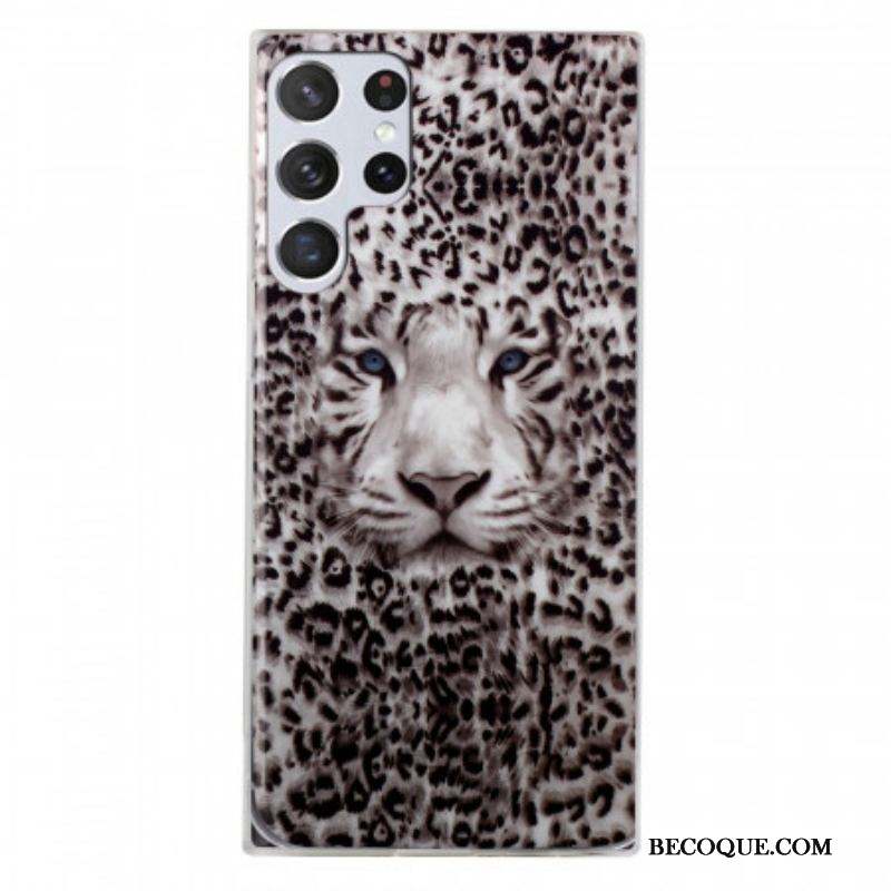 Coque Samsung Galaxy S22 Ultra 5G Leopard Fluorescente