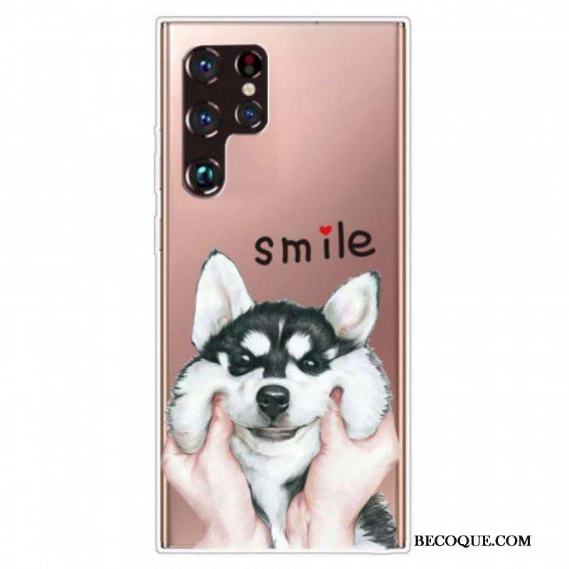 Coque Samsung Galaxy S22 Ultra 5G Smile Dog