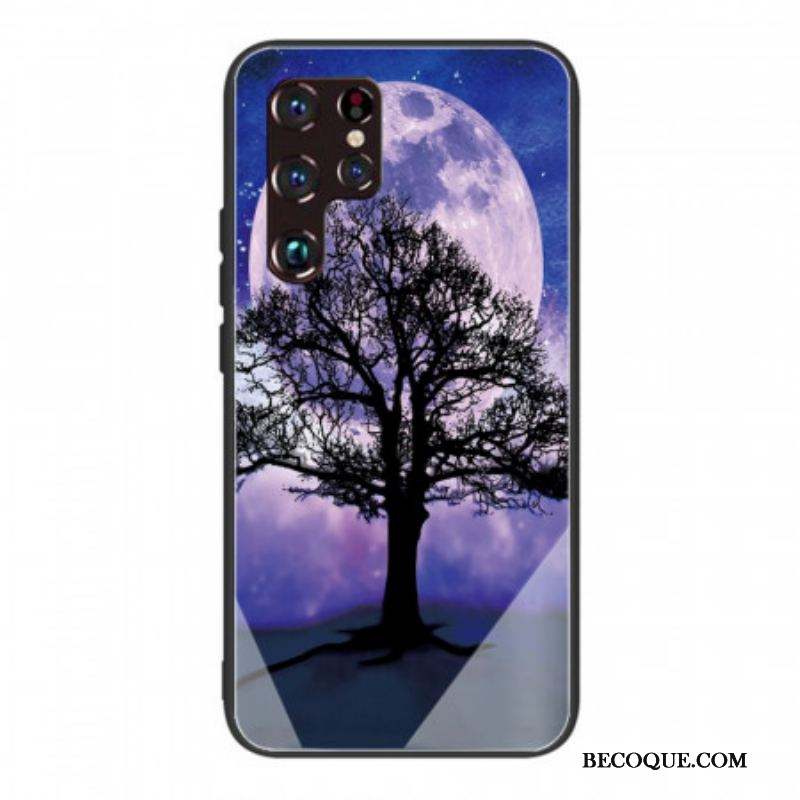 Coque Samsung Galaxy S22 Ultra 5G Verre Trempé Arbre du Monde