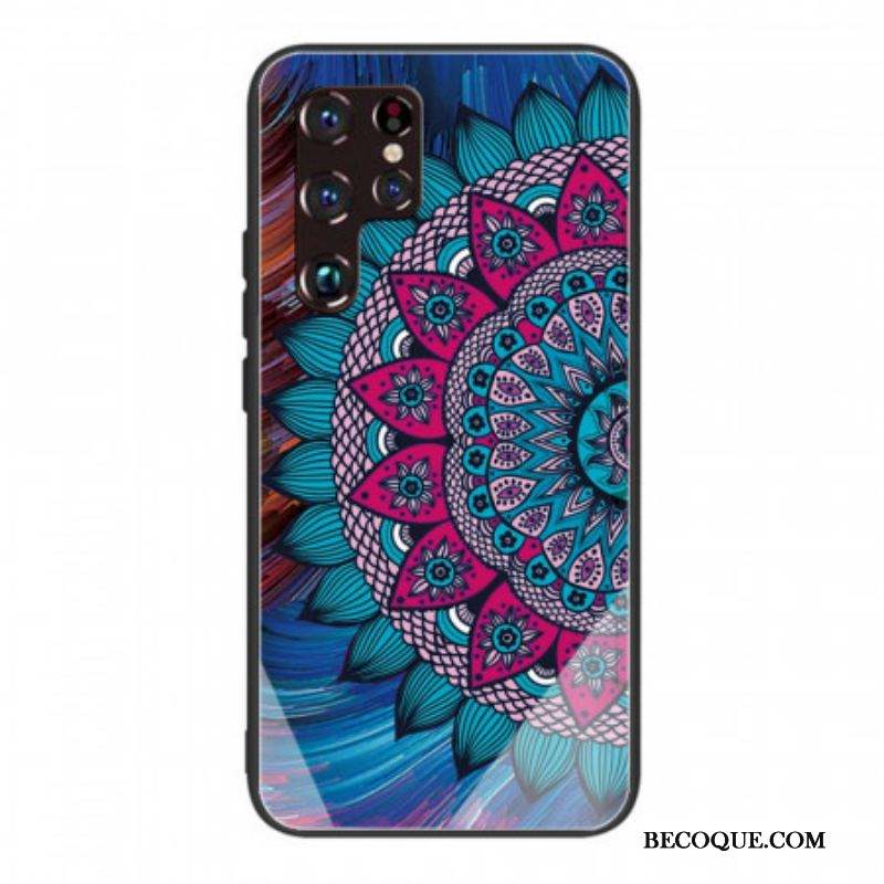 Coque Samsung Galaxy S22 Ultra 5G Verre Trempé Mandala