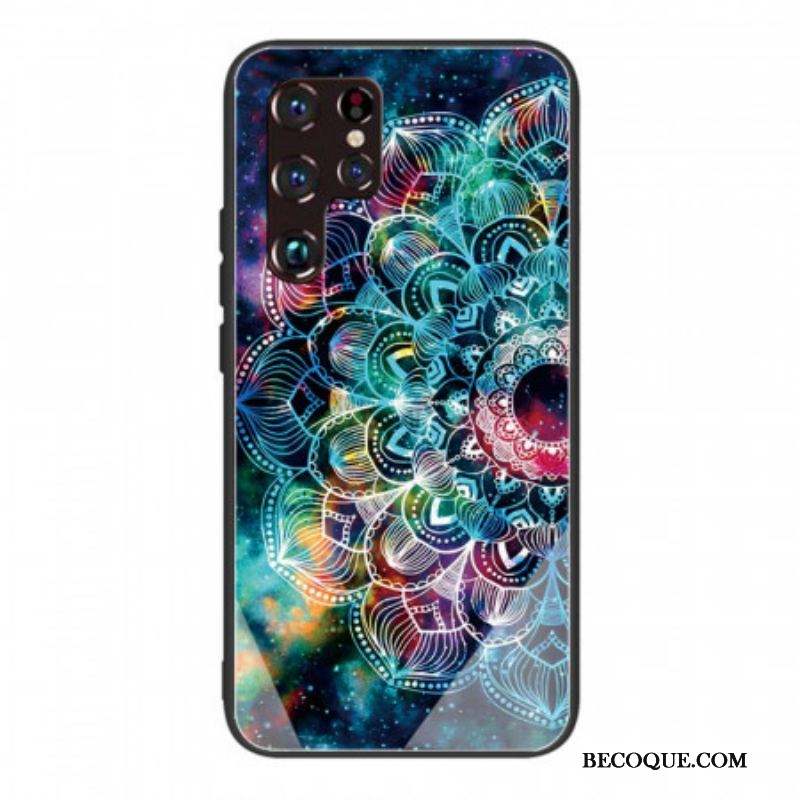 Coque Samsung Galaxy S22 Ultra 5G Verre Trempé Mandala