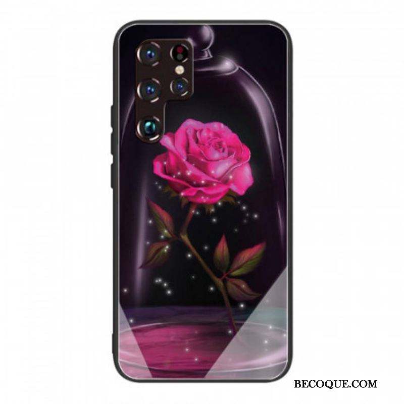 Coque Samsung Galaxy S22 Ultra 5G Verre Trempé Rose Magique