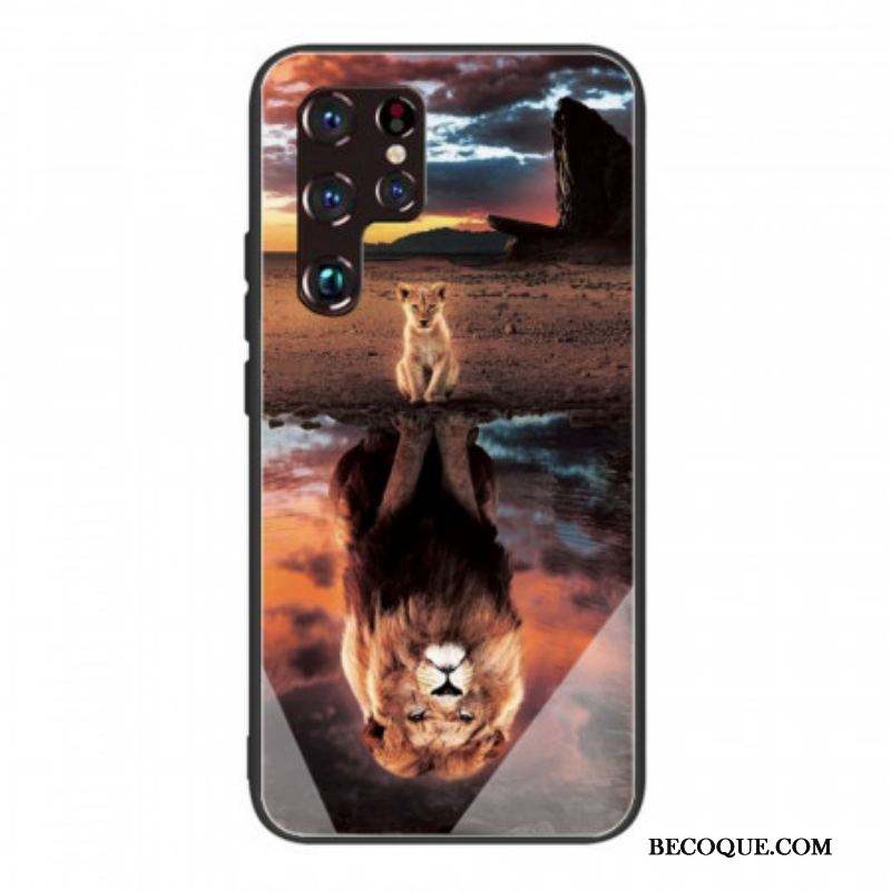 Coque Samsung Galaxy S22 Ultra 5G Verre Trempé Rêve de Lionceau