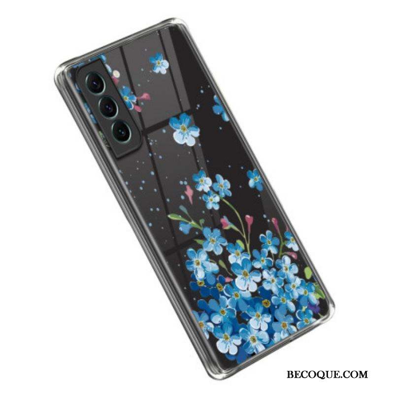 Coque Samsung Galaxy S23 5G Fleurs Bleues